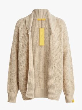NWT Yellow The Label Co. Amalfi Cardigan Honey Beige Small